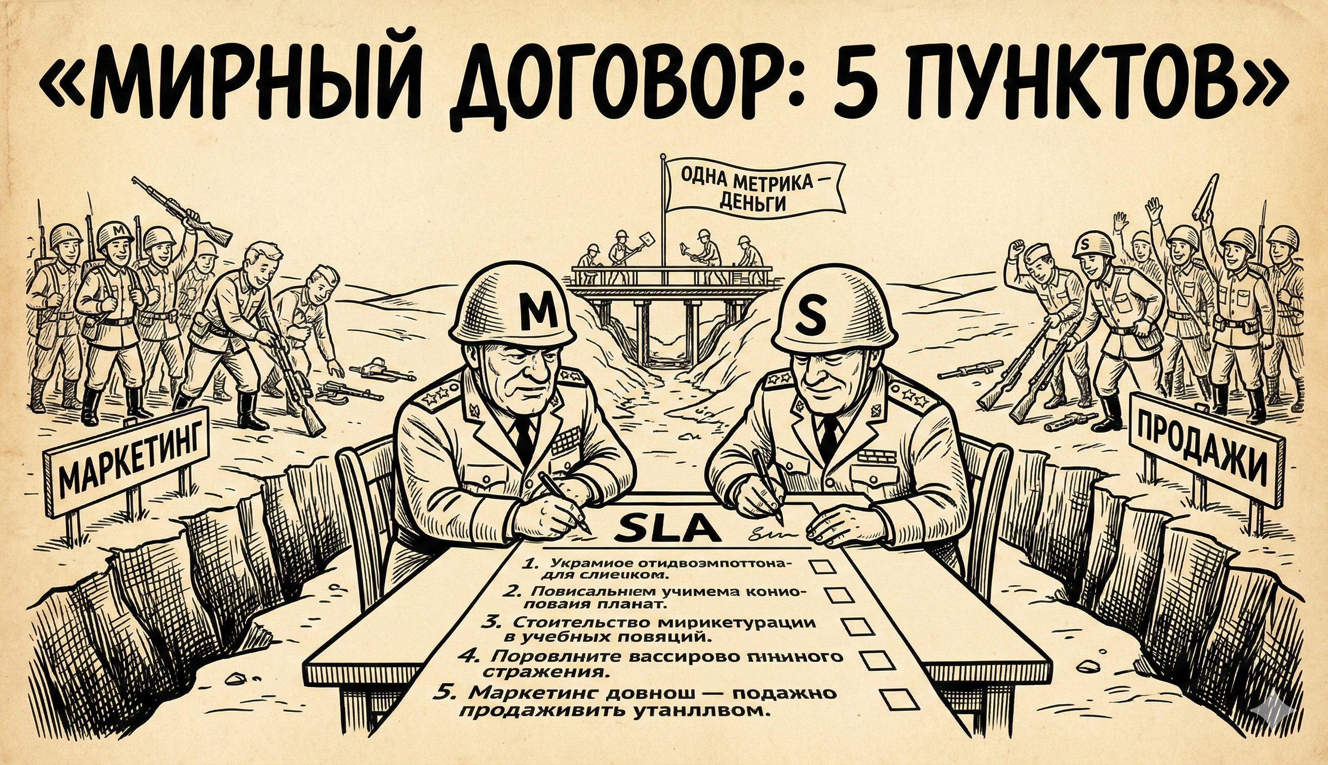 Маркетинг и продажи подписывают SLA — мирный договор с 5 пунктами, одна метрика — деньги